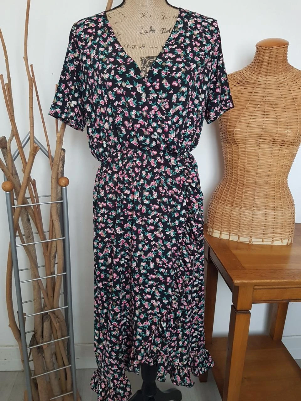 Robe longue fleurie